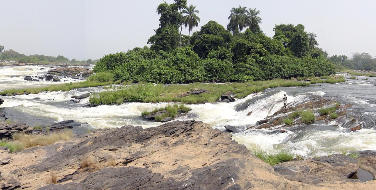 chutes de Nachtigal, rivière Sanaga, Cameroun