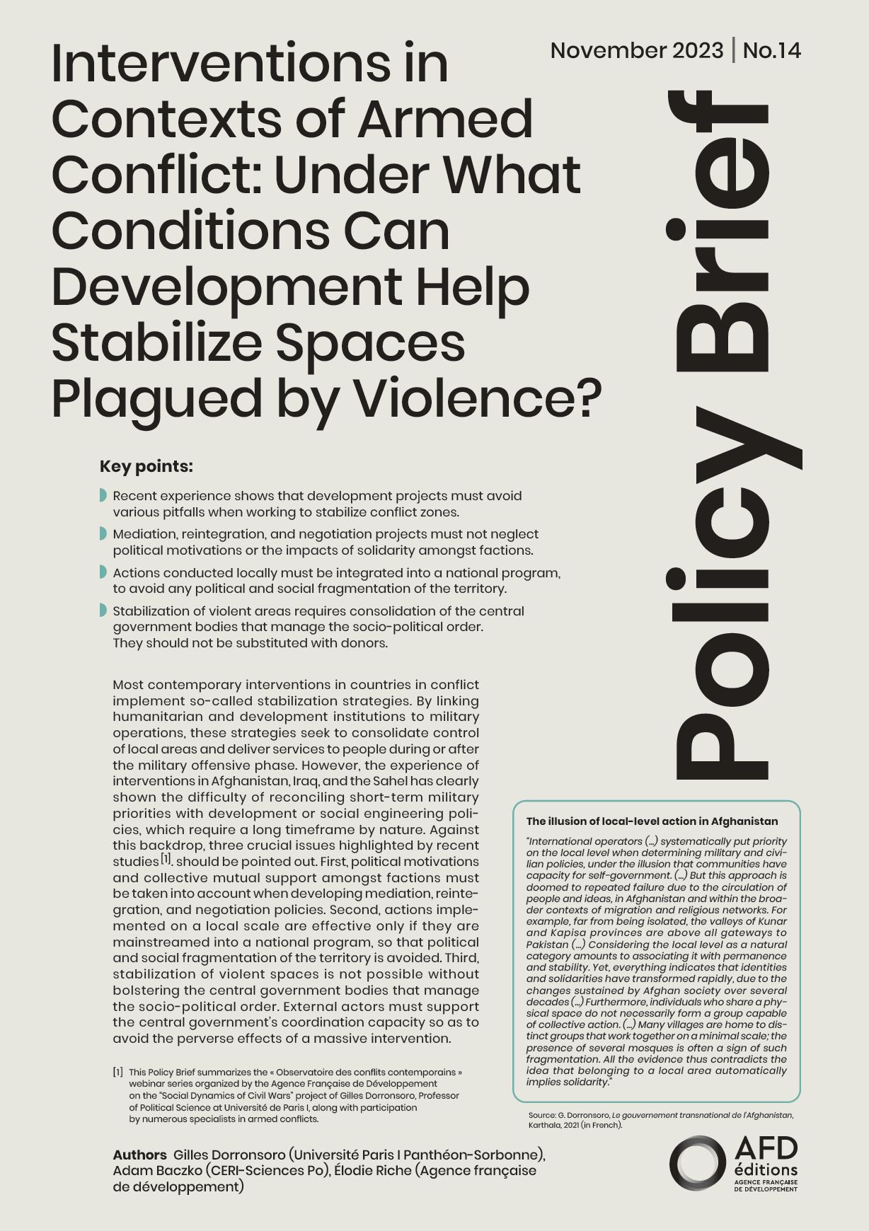 Interventions in Contexts of Armed Conflict | AFD - Agence Française de ...