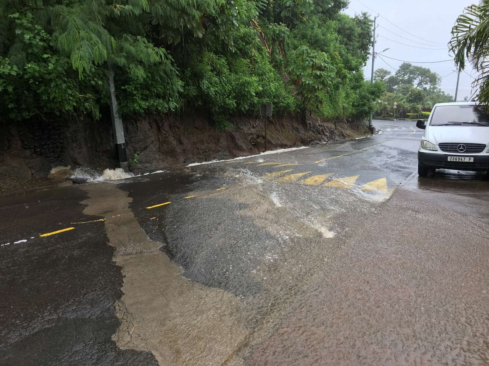 Arue, Polynésie française, inondation, voirie