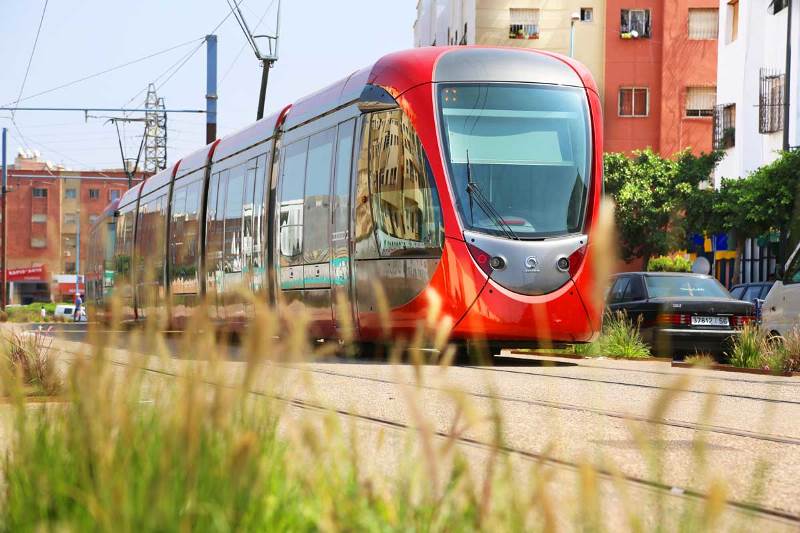 Tram line in Casablanca
