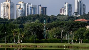 Curitiba Brazil city green park urban building