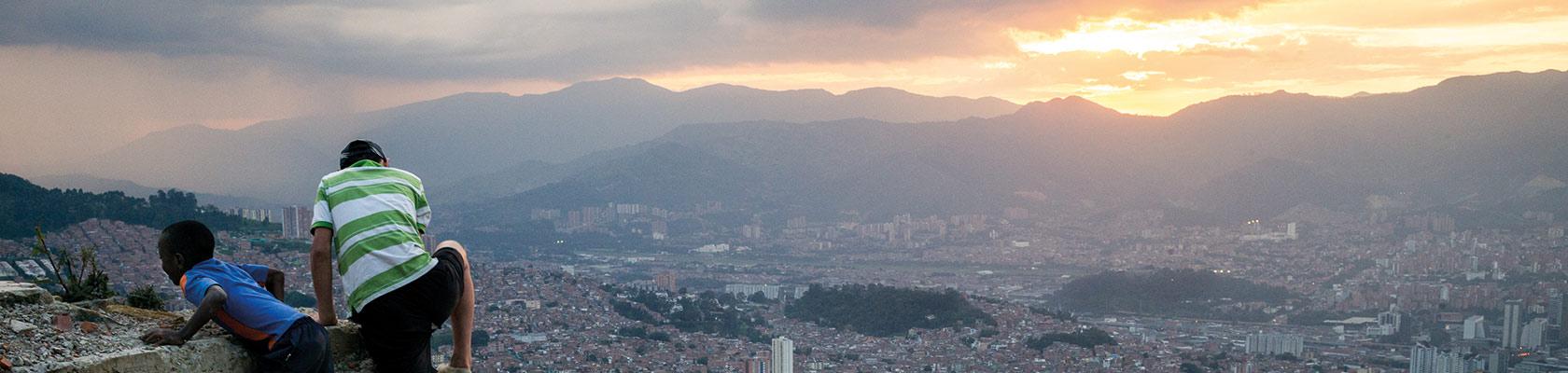América Latina, vista de Medellin, Colombia