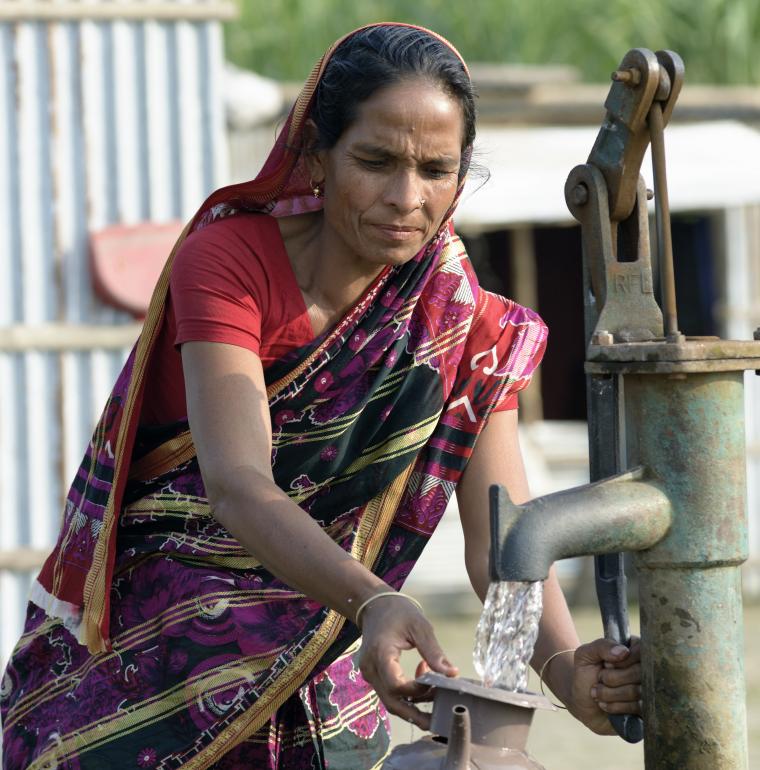 Mulher, água, Bangladesh, Gentilhomme