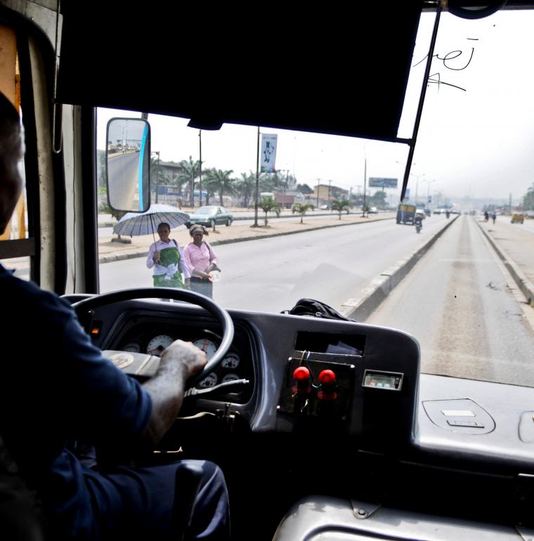 Nigéria Transport BRT bus chauffeur