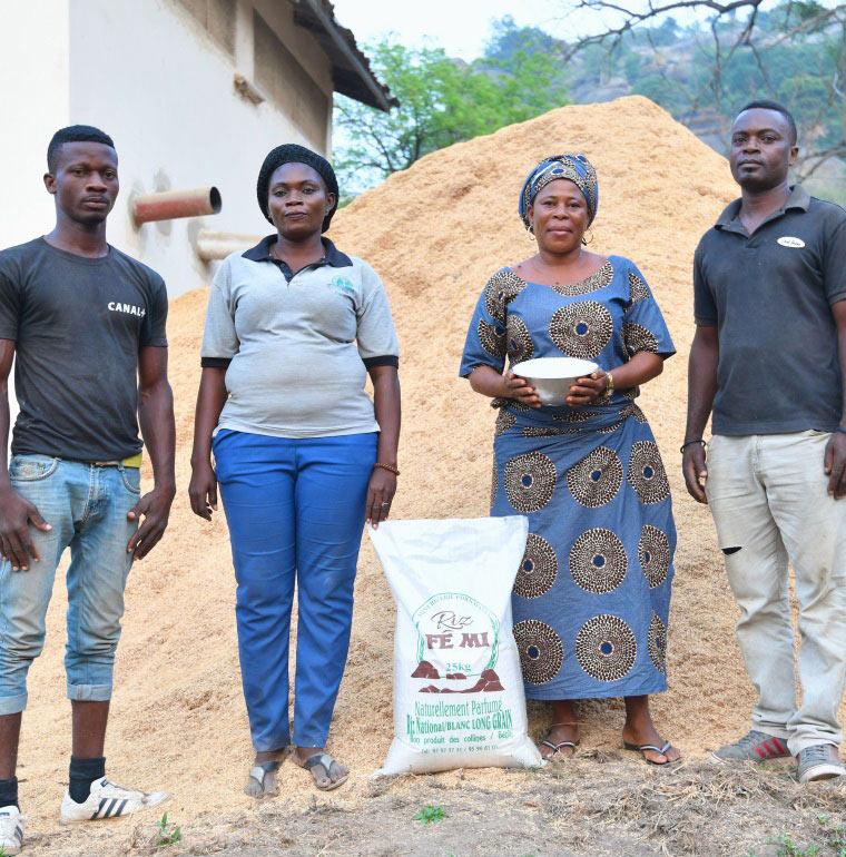 producteurs de riz blanc, développement, Bénin