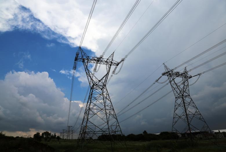 ligne haute tension, électricité, énergie, Afrique du Sud