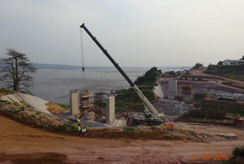 Chantier, route de la Corniche, Congo, projet infrastructures