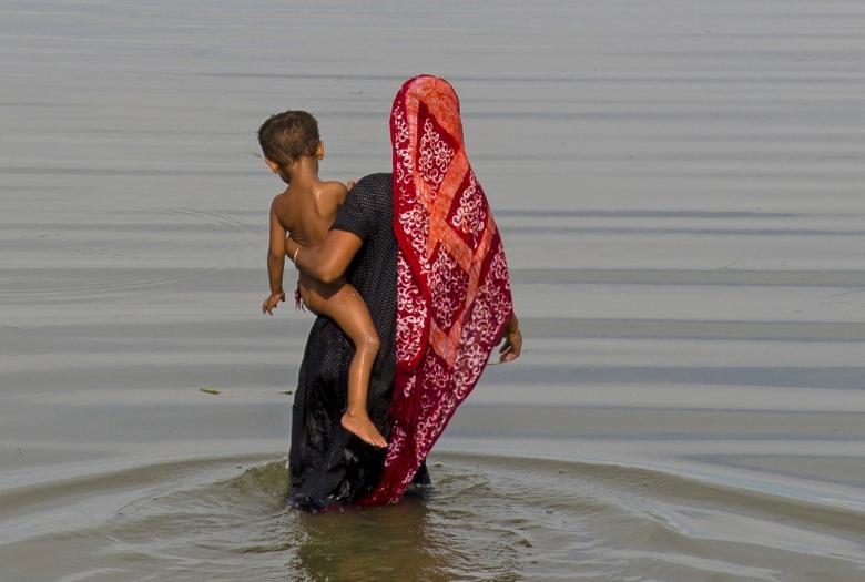 Région de Kishoreganj pendant la période des crues, au Bangladesh