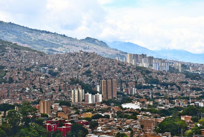 Vue sur la ville de Medellin, en Colombie.