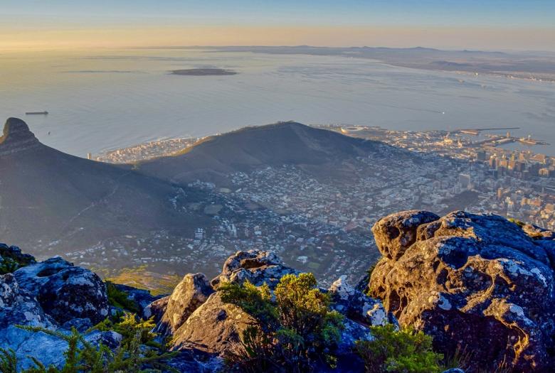 Vue sur Cape Town, en Afrique du Sud.