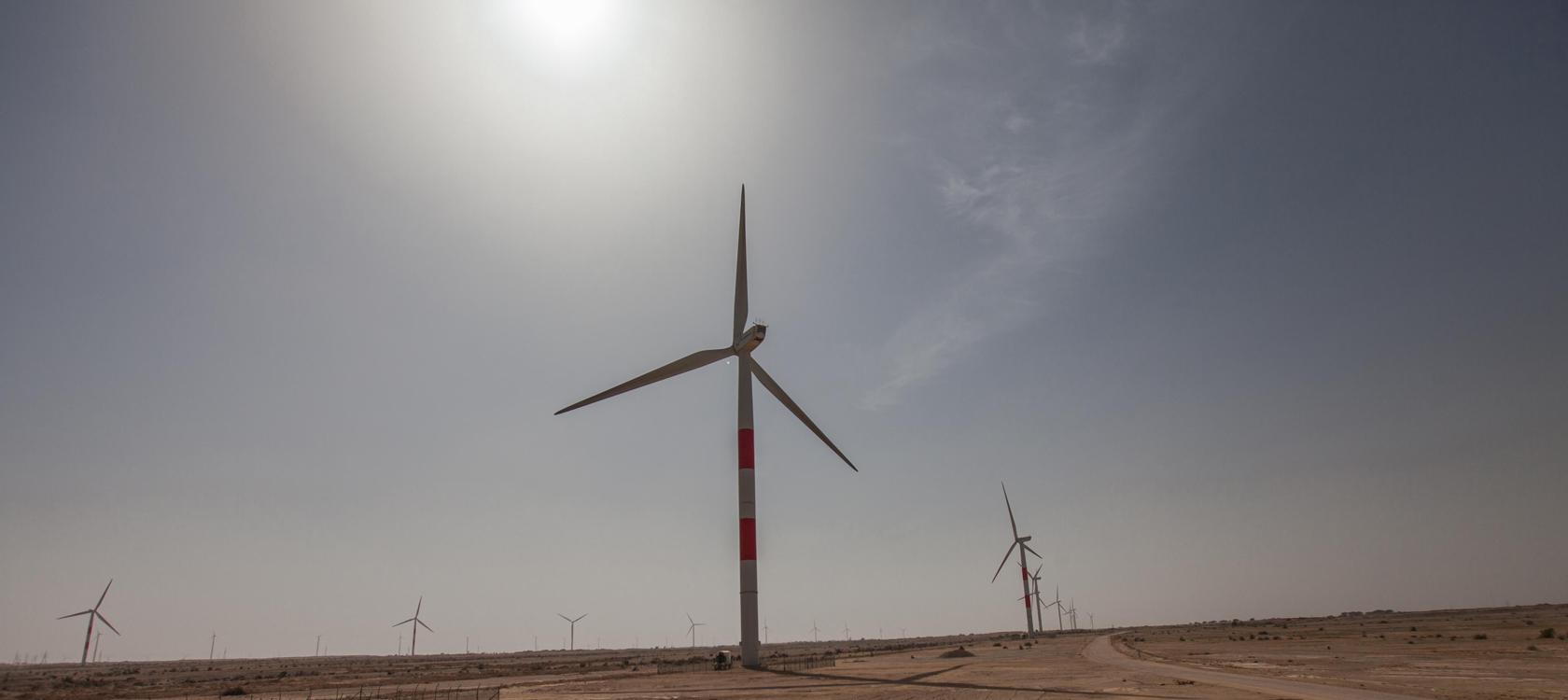 Éoliennes dans le corridor de Jhimpir