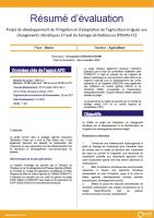 Evaluation à mi-parcours du Projet de développement de l'irrigation et d'adaptation de l'agriculture irriguée aux changements climatiques à l'aval du barrage de Kaddoussa (PDIAAI-CC), Maroc 