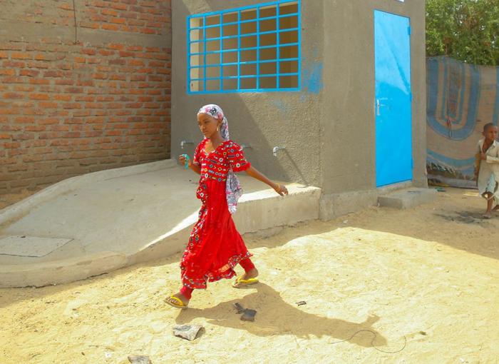 Une borne fontaine au Tchad, construite grâce au partenariat entre la mairie de N’Djamena et l’AFD 