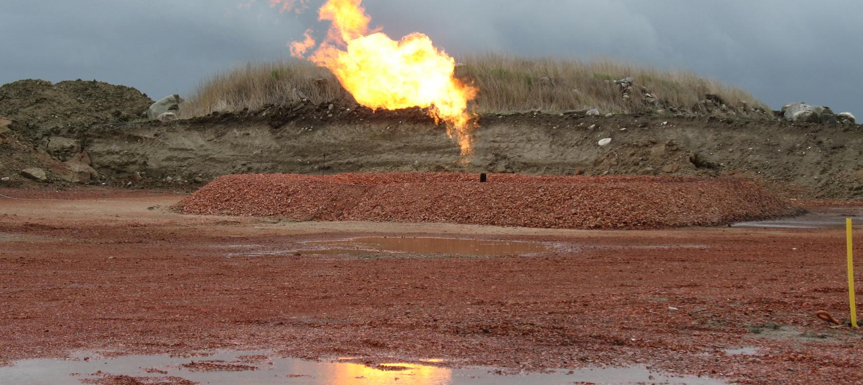 Gas flaring, Mountrail County, ND