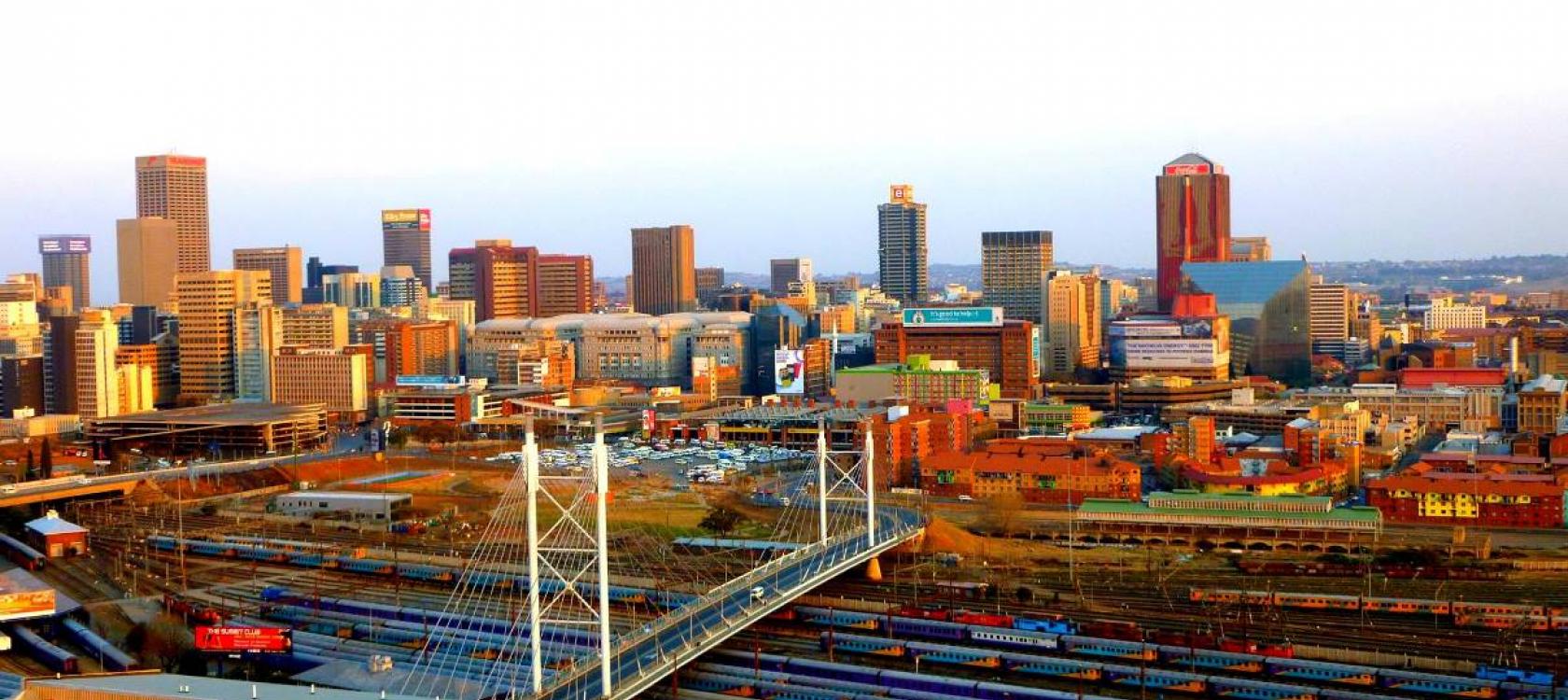 paysage urbain, immeubles, Johannesburg, Afrique du Sud