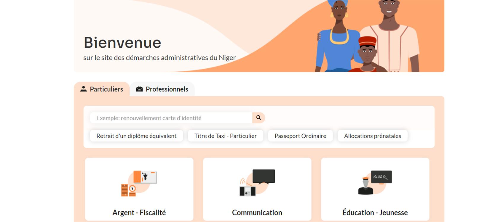 Les services publics du Niger ont leur portail web