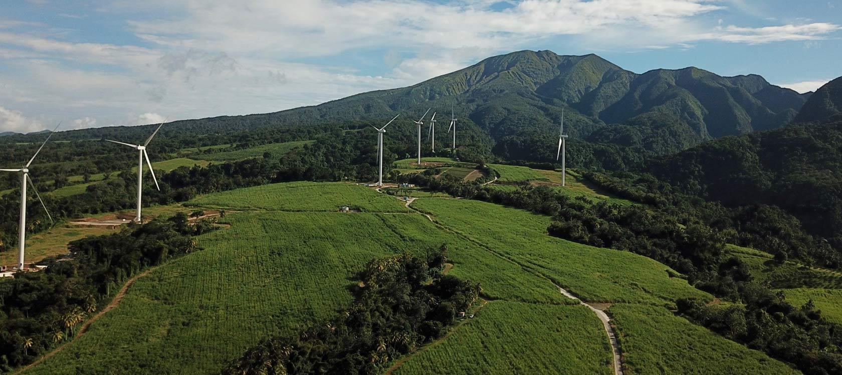 Un parc éolien de 14 MW sur la commune de Grand Rivière, Martinique, projet AFD