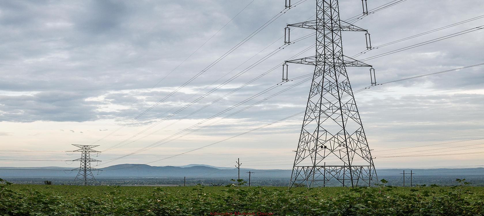 high voltage transmission line brings power to rural areas