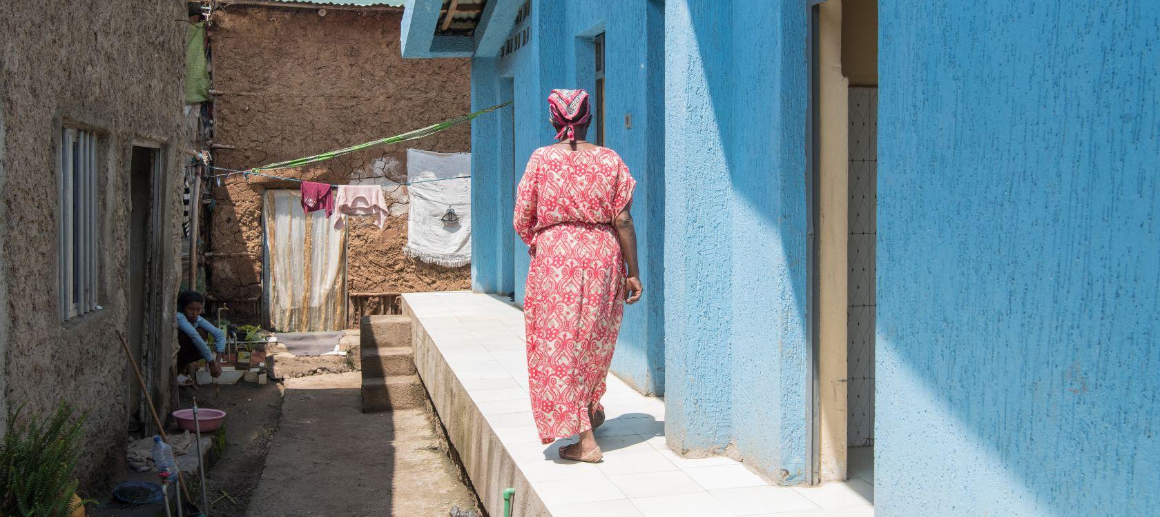Femme, village, Éthiopie
