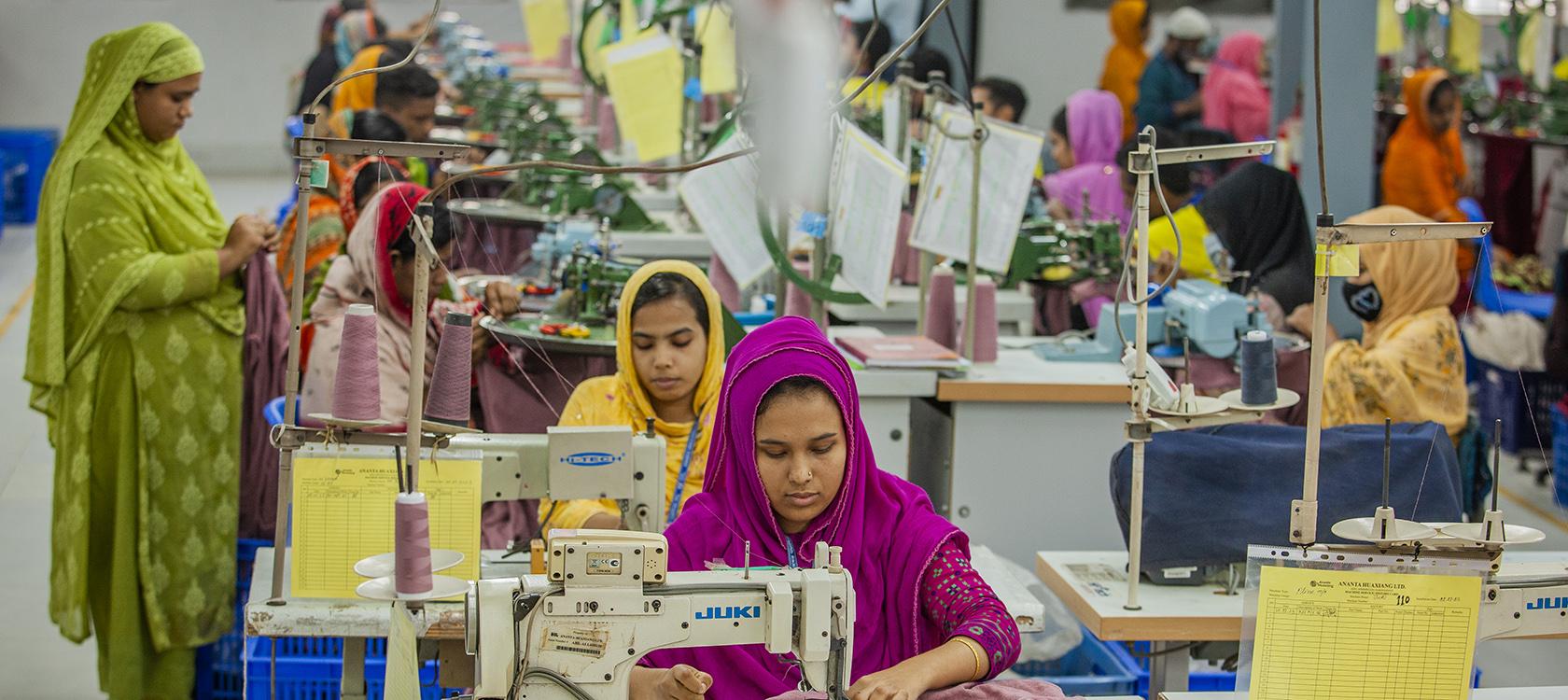 Workers at the Ananta Factory in Bangladesh