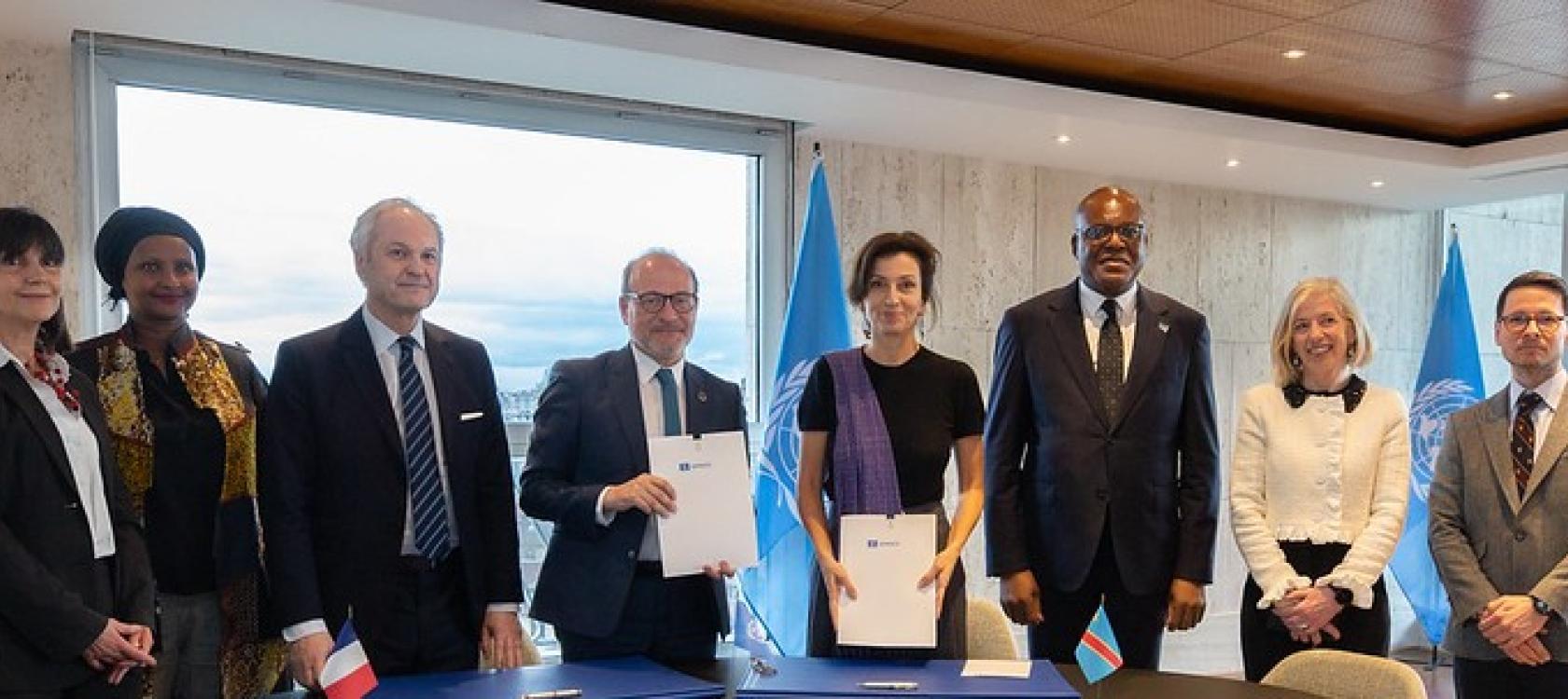 Signature d'un accord de coopération entre l'UNESCO et l'AFD