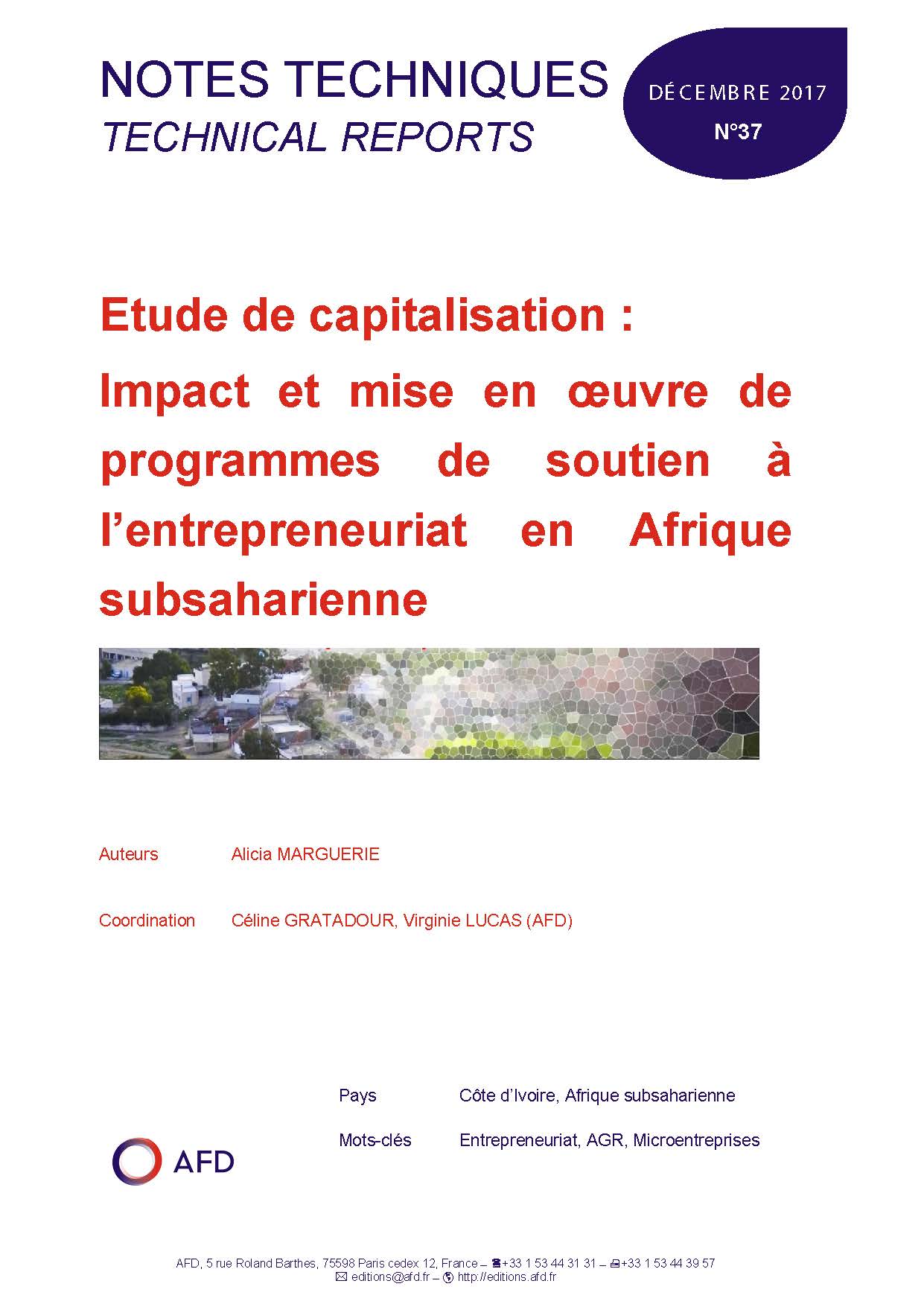 Couverture Notes techniques 37 entretrerenariat ASS RCI