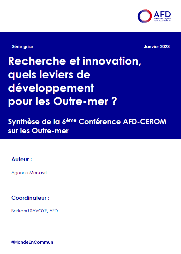 Couverture_Série grise_Recherche et innovation_Synthèse 6ème conf AFD CEROM