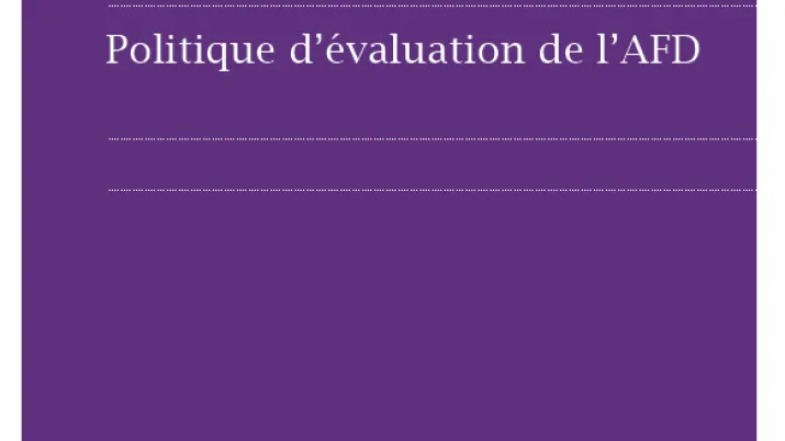 La politique d'évaluation à l'AFD