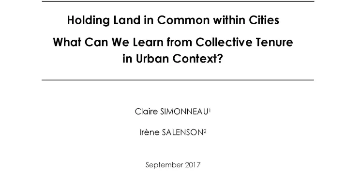 Holding Land in Common within Cities_couverture