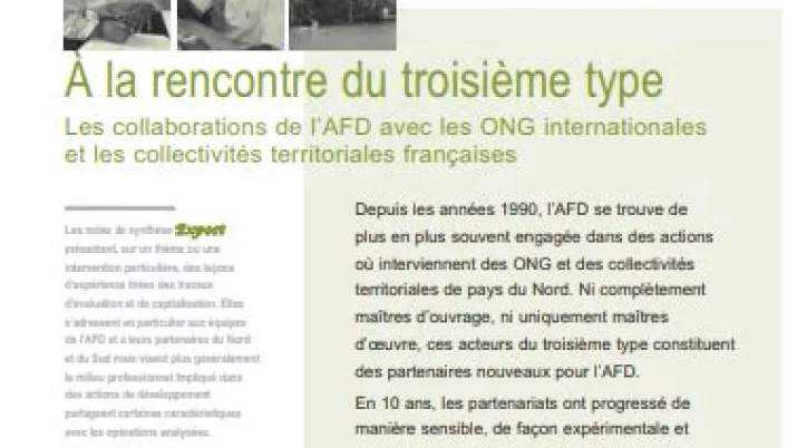 À la rencontre du troisième type. Les collaborations de l’AFD avec les ONG internationales et les collectivités territoriales françaises