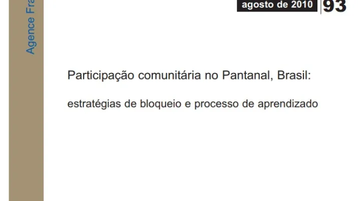 Participaçào comunitária no Pantanal, Brasil: estratégias de bloqueio e processo de aprendizado