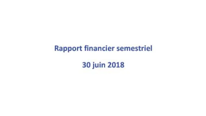 Rapport financier 2018