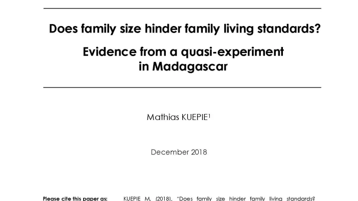 Does family size hinder family living standards_couv