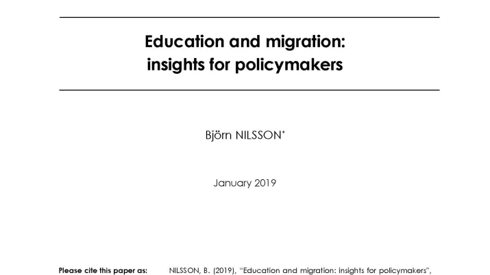 Education and migration-Nilsson_couv