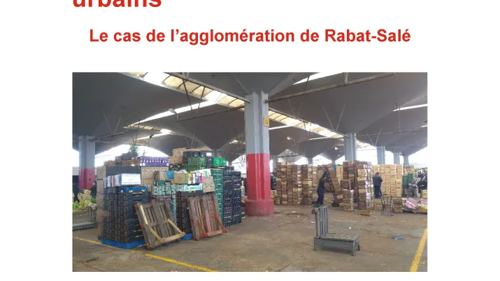 Etude sur les mutation de la gouvernance des systèmes alimentaires urbains à Rabat