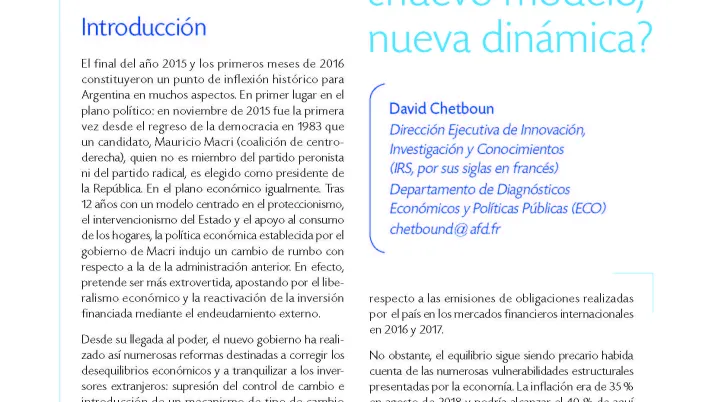 Argentina. Nuevo modelo, nueva dinámica_couv