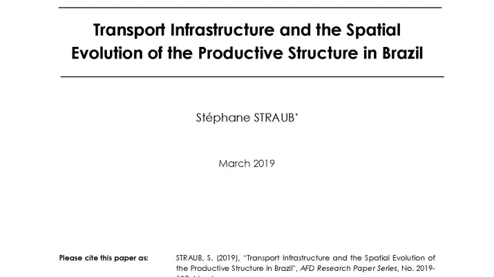 Transport infrastructure Brazil_couv
