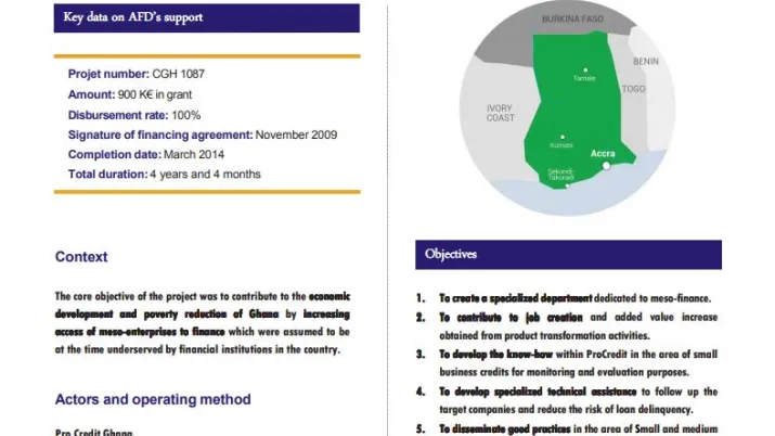Evaluation Summary - Procredit – Upscaling to meso-finance