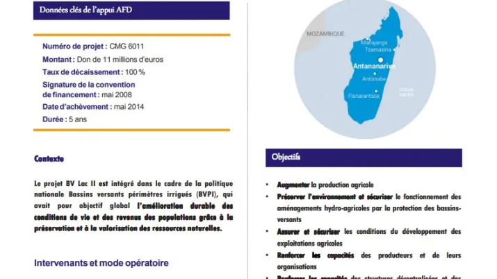Résumé d'évaluation - Projet Bassin-versant Lac II