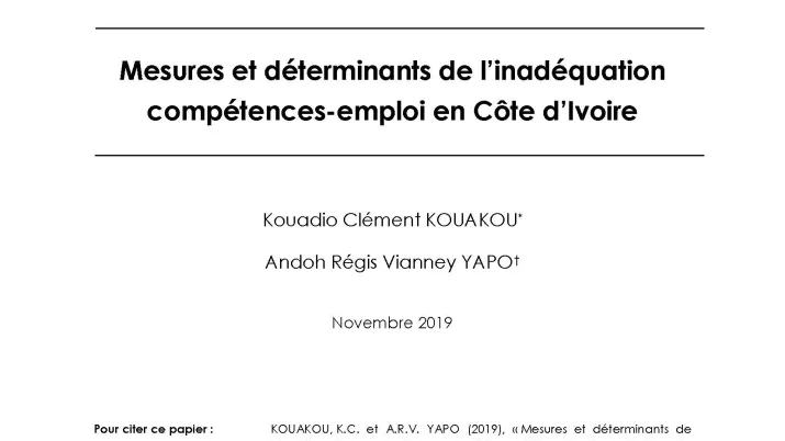 Inadéquation compétences-emploi en Côte d'Ivoire_couv