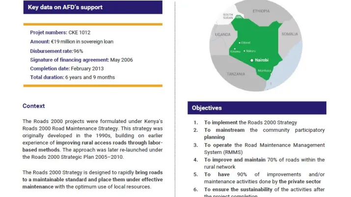 Evaluation Summary - Rural roads improvement project in Central Kenya