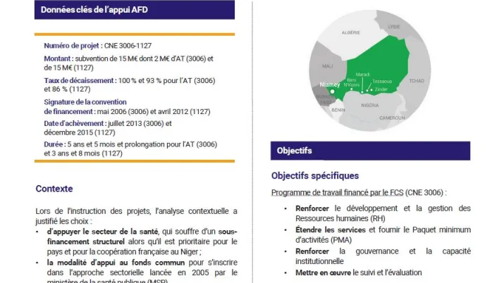 Résumé d'évaluation - Appui au Plan de développement sanitaire (PDS) à travers les contributions au Fonds commun santé (FCS), Niger