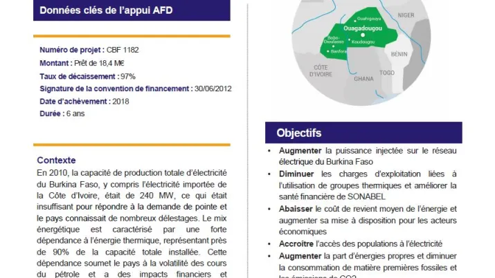 Résumé d'évaluation - Ligne d’interconnexion électrique entre Bolgatanga (Ghana) et Ouagadougou (Burkina Faso)