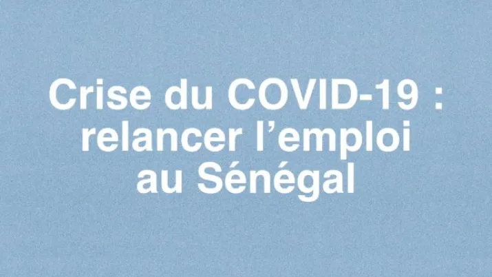 Crise du Covid-19 : Relancer l'emploi au Sénégal