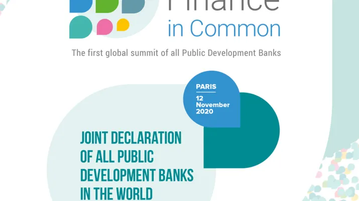 Finance in Common : Joint Declaration of All Public Development Banks in the World