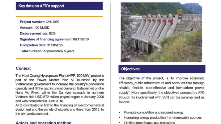 Evaluation Summary - Huoi Quang Hydropower plant project, Vietnam (CVN1099)