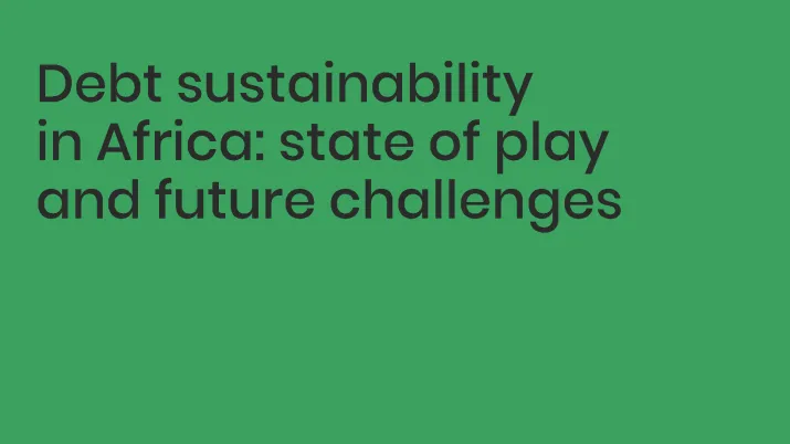 AFD Study on Debt sustainability in Africa