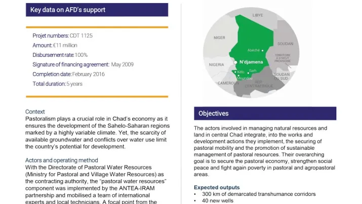Evaluation Summary - Pastoral water programme in Central Chad second phase –AlmyAl Afia 2- CTD1125