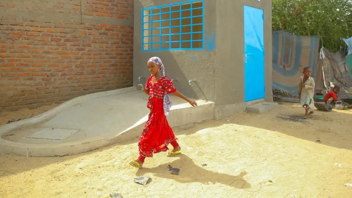 Une borne fontaine au Tchad, construite grâce au partenariat entre la mairie de N’Djamena et l’AFD