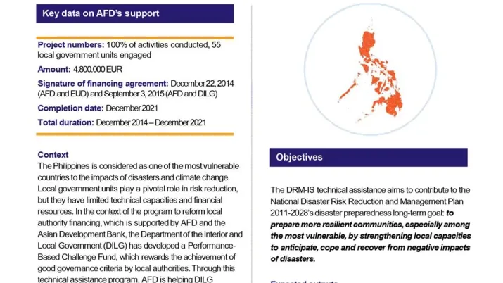 Evaluation Summary - Disaster Risk Management and Institutional Strengthening Programm (DRM-IS) in Philippines - CPH1026